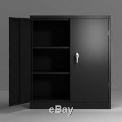 Metal Rolling Garage Tool File Storage Cabinet With adjustable Shelf Lockable Door