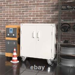 Metal Rolling Storage Cabinet Garage Tool storage Cabinet with Wheels lockable