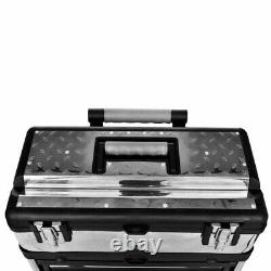 Metal Rolling Workshop Tool Chest Mobile Portable Parts Storage with 2 Wheels