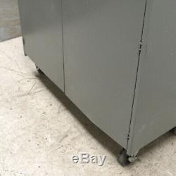 Metal Storage Cabinet Garage Shop Tool Box Rolling 4 Shelf Steel 48 x 24 x 72