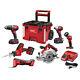 Milwaukee 2697-26po M18 6-piece Combo Kit With Packout Rolling Tool Box