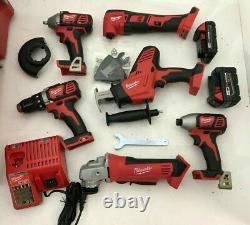 Milwaukee 2698-26 M18 18V 6 Tool Combo Kit with 2 Batteries Packout Rolling Box GR