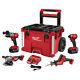 Milwaukee 2997-24po M18 Fuel 4 Tool Combo Packout Kit With Rolling Tool Box