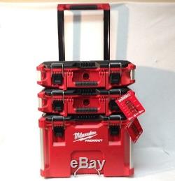 Milwaukee 48-22-8426 250lb Capacity Rolling Box Packout & 2x 48-22-8424 Tool Box