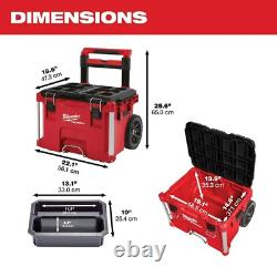 Milwaukee PACKOUT 22 Rolling Tool Box 48-22-8426 (Black/Red)