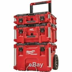 Milwaukee PACKOUT Rolling Modular 3 Tool Box Bundle Stackable Storage System NEW