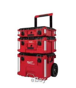 Milwaukee Packout Modular Tool Box Storage System Rolling Stacking Design 22-in