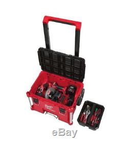 Milwaukee Packout Modular Tool Box Storage System Rolling Stacking Design 22-in