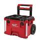 Milwaukee Packout Rolling Tool Box 22 In. Lockable Padded Handle Resin Red