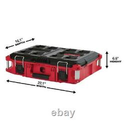 Milwaukee Portable Tool Box 22 in. Red Lockable Water Resistant Polypropylene