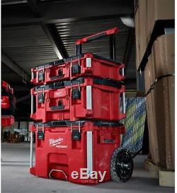 Milwaukee Rolling Tool Box Home Storage Organizer Resin Lockable Wheels