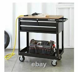 Mobile Rolling 3-Drawer Tool Box Workstation Table Chest Cart Storage Organizer