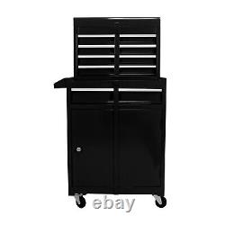 Mobile Rolling Tool Box Chest Cabinet with Lockable Wheels Sliding Drawers