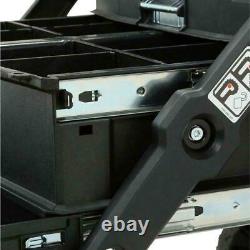 Mobile Tool Box 22 in. 4-in-1 Cantilever Storage Compartment Wheels Rolling