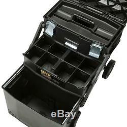 Mobile Tool Box 22 in. 4-in-1 Cantilever Storage Compartment Wheels Rolling NEW