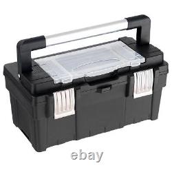 Mobile Tool Box Rolling Tools Storage Organizer Portable With Wheels Black