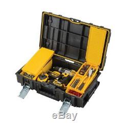 Mobile Tool Box Tote Large Rolling Storage Chest Wheels Stackable Wide Handle
