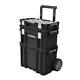 Modular Tool Storage Box Mobile Stacking 22 Inch Connect Rolling System Black