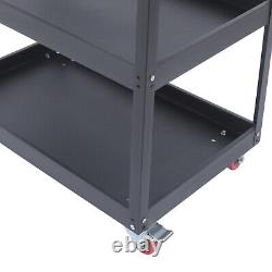 Movable Organizer Storage Toolbox Trolley With Wheel 3Tier Rolling Tool Cart