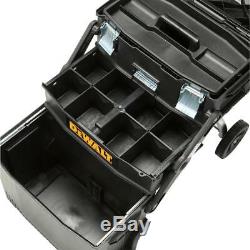 NEW DeWALT Black Utility Rolling Portable Toolbox Cart Chest Tool-Storage-Box