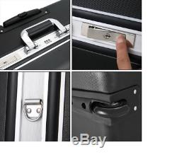 NEW Large Capacity Rolling Tool Box Aluminum Storage Case with Long Handle
