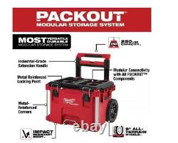NEW! MIlWAUKEE Packout Impact Resistant Modular Rolling Tool Box, 250-lbs