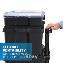 NEW Mobile Tool Storage Box Portable Rolling Chest Organization Trolley w Wheels