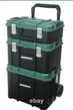 NIB3 Piece Set 22 Heavy Duty Rolling Deep Suitcase Storage Box Storage