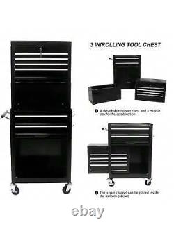 New 6-Drawer Rolling Tool Chest Tool Box withLockable Wheels Sliding Drawers