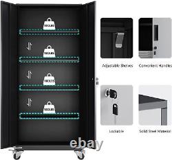 New Garage Storage Cabinet, Heavy Duty Rolling Tool Lockable Storage Box withWheel