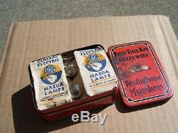 Original 1920 s- 1930s Vintage nos auto Spare bulb kit box rat Rod lamp Light