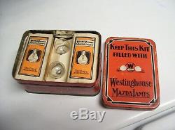 Original 1920 s- 1930s nos Vintage Westinghouse lamp Bulb tin Ford gm chevy