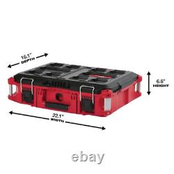 Packout Modular Tool Box Storage Organizer System Portable Rolling Red Milwaukee