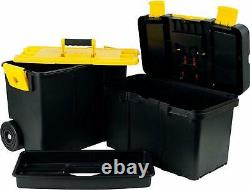 Plastic Portable Rolling Tool Box Organizer Storage Mobile Cart On Wheels Handle