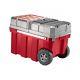 Plastic Portable Tool Box Red Rolling Organizer Chest Cart Storage Garage New