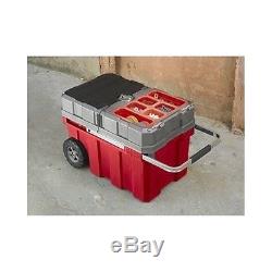 Plastic Portable Tool box Red rolling organizer chest cart storage garage NEW