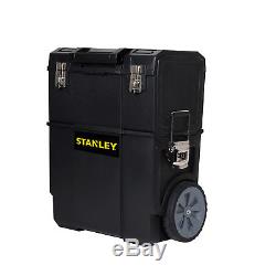 Portable 2 in 1 Tool Box Organizer Rolling Toolbox Cart Mobile Chest Stanley 1d