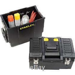 Portable 2 in 1 Tool Box Organizer Rolling Toolbox Cart Mobile Chest Stanley 1d