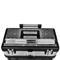Portable 3 in 1 Rolling Organizer Tool Box Storage Chest Heavy Duty Tool Box NEW