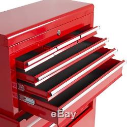 Portable Cabinet Tool Box Storage Chest with Rolling Casters SAFE Sliding Drawer