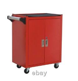 Portable Double Door Rolling Cabinet Garage Three-layer Toolbox Industry New
