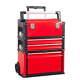 Portable Garage Rolling Upright Trolley Tool Box With 3 Drawers Workshop Organizer