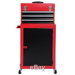 Portable Metal Cabinet Rolling Chest Storage Tool Box Organizer Wheels Drawers