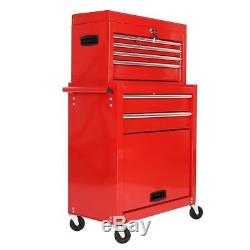 Portable Removable Top Chest Rolling Tool Storage Box Cabinet Sliding Drawers