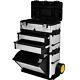 Portable Rolling Tool Box Trolley Travel Carrier Storage Cabinet With 2 Wheels
