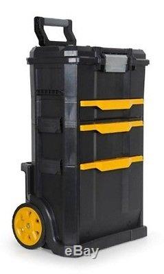 Portable Tool Box Case Mobile Job Work Station Cabinet Chest Cart Rolling Wheels