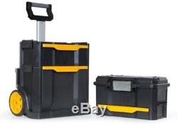Portable Tool Box Case Mobile Job Work Station Cabinet Chest Cart Rolling Wheels