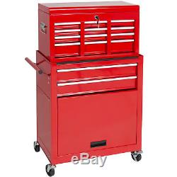 Portable Top Chest Rolling Tool Storage Box Cabinet Sliding Drawers