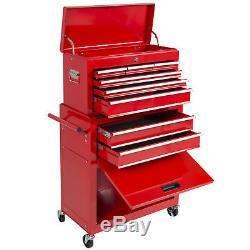 Portable Top Chest Rolling Tool Storage Box Cabinet Sliding Drawers