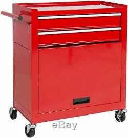 Portable Top Chest Rolling Tool Storage Box Cabinet Sliding Drawers Heavy Duty
